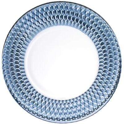 Villeroy & Boch Boston Coloured Sottopiatto blue, piatto piano dal design elegante in filigrana con tocchi di blu, cristallo Villeroy & Boch Boston Coloured Sottopiatto blue, piatto piano dal design elegante in filigrana con tocchi di blu, cristallo