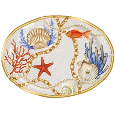I.B.C. L.CONCHIGLIE VASSOIO OVALE 40x30cm I.B.C. L.CONCHIGLIE VASSOIO OVALE 40x30cm