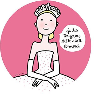 Piatto dessert rosa per bambini Princesse - Design amichevole Piatto dessert rosa per bambini Princesse - Design amichevole
