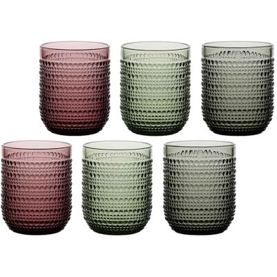 THUN Set 6 bicchieri con pallini vetro Collezione Tavola Ø 8 cm 19,5 cm h THUN Set 6 bicchieri con pallini vetro Collezione Tavola Ø 8 cm 19,5 cm h