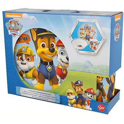 Stor Set Stoviglie Bambini Paw Patrol Piatto, Ciotola e Tazza in Ceramica Servizio Completo Confezione Regalo per Bambini Stor Set Stoviglie Bambini Paw Patrol Piatto, Ciotola e Tazza in Ceramica Servizio Completo Confezione Regalo per Bambini