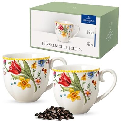 Villeroy & Boch Spring Awakening Tazza Con Manico 2 Pezzi Giallo,Verde, Adatto per Microonde, Tazzine Caffè Ceramica, Tazze Caffe Moderne, Pasqua Decorazioni, Regalo Pasqua, Porcellana Premium Villeroy & Boch Spring Awakening Tazza Con Manico 2 Pezzi Giallo,Verde, Adatto per Microonde, Tazzine Caffè Ceramica, Tazze Caffe Moderne, Pasqua Decorazioni, Regalo Pasqua, Porcellana Premium