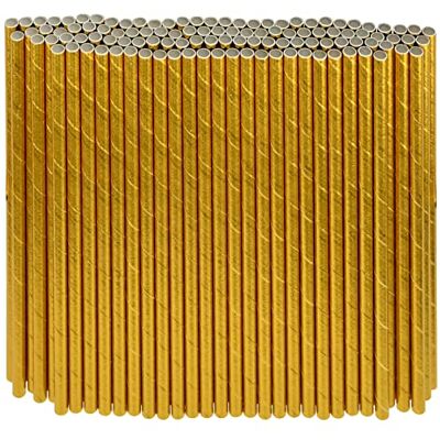 generic Cannucce usa e getta in carta oro 1000 conteggi, 19,7x0,6cm per feste, matrimoni, cocktail Ecologiche generic Cannucce usa e getta in carta oro 1000 conteggi, 19,7x0,6cm per feste, matrimoni, cocktail Ecologiche