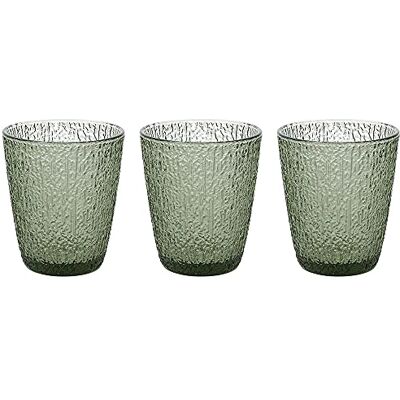 Tognana Davor, Set 3 Bicchieri cc 280, Vetro, Verde Tognana Davor, Set 3 Bicchieri cc 280, Vetro, Verde