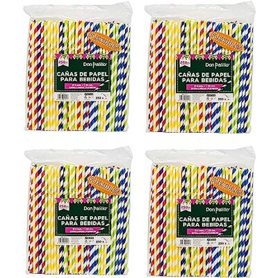 DON PALILLO 1000 cannucce di carta a righe colorate varuate 23 cm. 100% biodegradabili e compostabili. Cannucce per feste, compleanni e celebrazioni (4) DON PALILLO 1000 cannucce di carta a righe colorate varuate 23 cm. 100% biodegradabili e compostabili. Cannucce per feste, compleanni e celebrazioni (4)