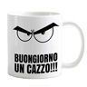 csm informatica Tazza Mug Divertente Scherzo Parolacce Buongiorno un cazzo occhi