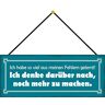Schatzmix , scritta in lingua tedesca "Ich Habe so viel aus Meinen Fehlern leernt 27 x 10 con cordoncino, Targa in metallo, multicolore, 27 x 10 cm