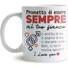 Olallà Tazza Mug Personalizzata con Scritta – Idea Regalo Divertente, Sexy Hot di San Valentino Anniversario per Fidanzata Fidanzato (Prometto di Essere Sempre Al Tuo Fianco)