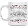 Vulfire Marito Tazza Regalo uomo compleanno Idea originale Idee Regali per lui per Natale Matrimonio, Dedica speciale (A Mio Marito 2, Ceramica)