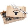 WMF Ranch set posate 6 persone in Acciaio Inox 18/10 Cromargan, 12 pezzi, Servizio Posate con 6 Forchette, 6 Coltelli da carne