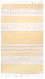 Sagaform Ella Hamam  Asciugamano in cotone biologico, 145 x 250 cm, colore: Giallo