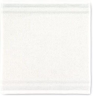 Möve Wellbeing Perlstruktur Asciugamano 30 x 30 cm, in 85% cotone biologico, 15% lino, colore: Bianco