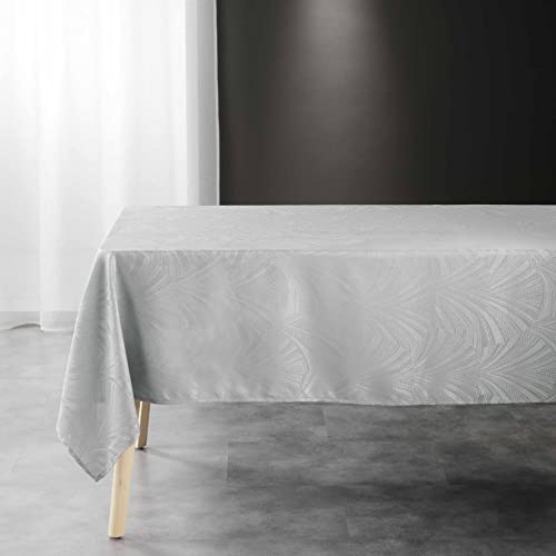 Douceur d'Intérieur , Tovaglia rettangolare 140 x 240 cm jacquard grigio Lolly