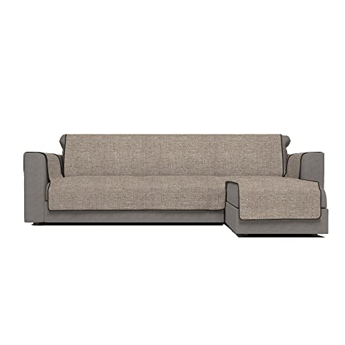 Italian Bed Linen Copridivano Antiscivolo Comfort con Penisola DX, Marrone, 190 cm