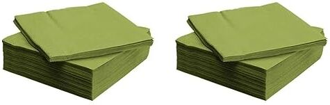 Ikea Fantastisk Tovaglioli di carta a tre strati, 40 cm x 40 cm, colore: Verde (Confezione da 2)