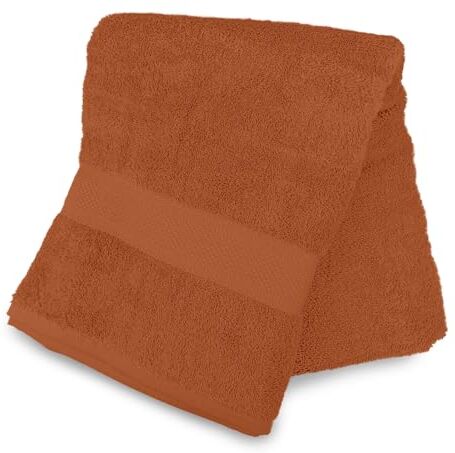 Soleil d'ocre Soleil d’ocre Lagune Asciugamano da bagno, in cotone 500 gr/m2, 100 x 140 cm, terracotta