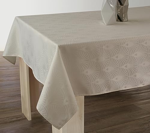 Le linge de Jules Tovaglia antimacchia damascata, 150 x 240 cm, colore: Ecru