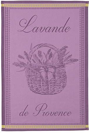 Coucke Asciugamano jacquard in cotone francese, cesto di lavanda, 50,8 cm di 76,2 cm, lavanda, 100% cotone