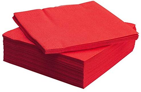 Ikea FANTASTISK, 804.281.78, tovaglioli di carta a 3 strati, 40 x 40 cm, confezione da 150 pezzi, colore: rosso