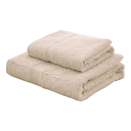 Gabel Tintunita & Co Set Asciugamani, 100% Cotone, Beige, 100 x 60 cm