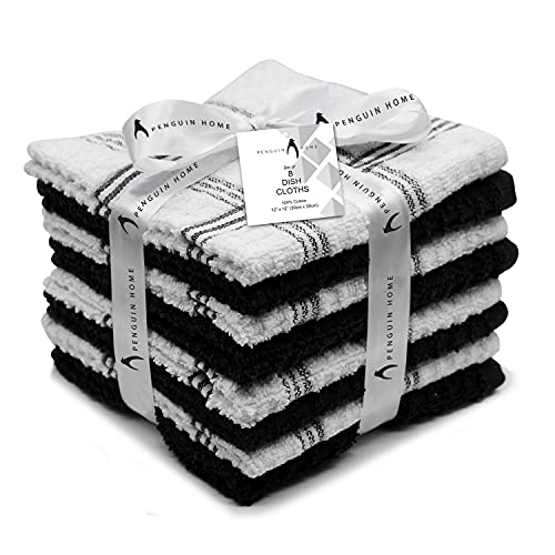 Penguin Home ® Tovaglia in cotone 100% per lavare i piatti Asciugamano e set da cucina Asciugamani per piatti morbidi, asciugamani assorbenti,confezione da 20,3 x 30,5cm