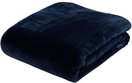 Gözze Morbida Coperta Premium, Sensazione Cashmere, Microfibra, 220 x 240 cm Blu marino