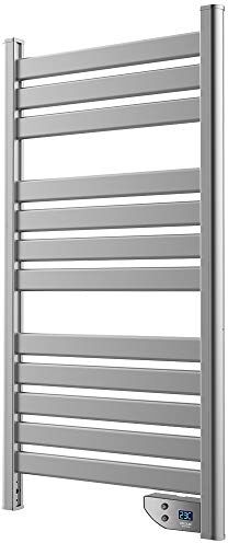 Cecotec Scaldasalviette riscaldato a risparmio energetico 9050 Asciugamano doppio in acciaio inox 500 W, IP24 2 modalità, timer, display LED, design moderno, kit di installazione