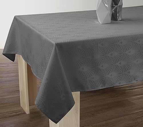 Le linge de Jules Tovaglia antimacchia damascata, 150 x 200 cm, colore: Grigio antracite