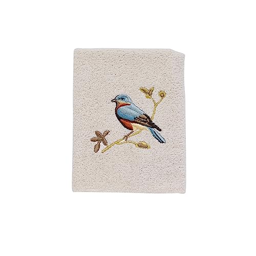 Avanti Linens Asciugamano, cotone morbido e assorbente, decorazione per il bagno ispirata alla natura (collezione uccelli dorati)