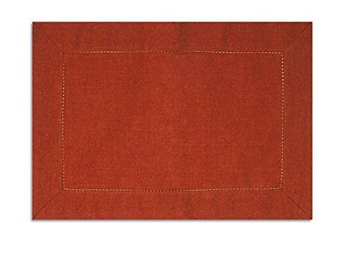 Excelsa Cottage Tovaglietta, Cotone, Rosso, 48x33x1 cm