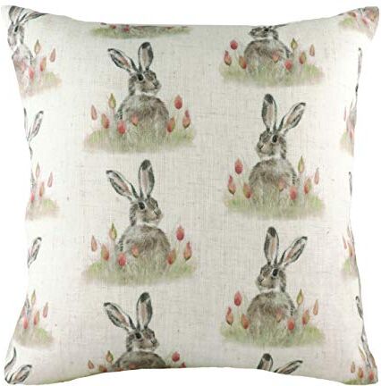 Evans Litchfield Hedgerow-Copricuscino a Ripetizione di Lepre, Bianco, 43 x 43 cm