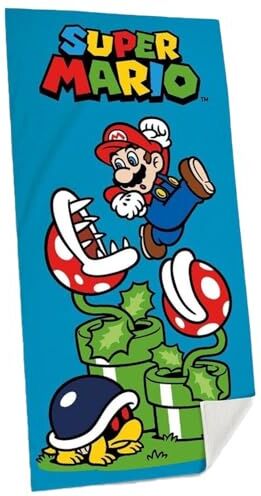 Nintendo Kids Euroswan Asciugamano in cotone Super Mario 140 x 70 cm