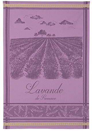 Coucke French Cotton Jacquard Towel, Lavanda, 50,8 cm x 76,2 cm, Lavanda, 100% Cotone