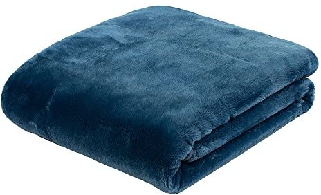 Gözze Morbida Coperta Premium, Sensazione Cashmere, Microfibra, 220 x 240 cm Blu