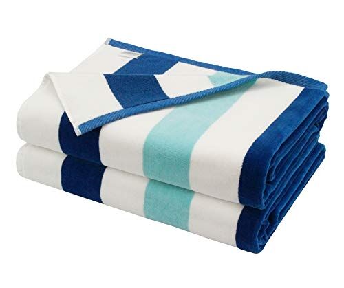 COTTON CRAFT Telo mare oversize XL 35 x 70 – Confezione da 2 – 100% velluto di cotone – grande e grande – piscina picnic – doppio tessuto jacquard spesso peluche super morbido lusso – 630 g/m² –