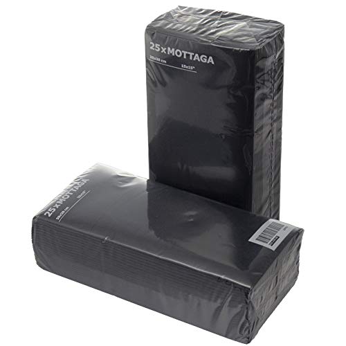 Ikea MoTTAGA Tovaglioli di carta spessi, 38 x 38 cm, confezione da 50 pezzi, colore: Nero