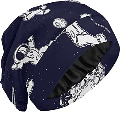 PUXUQU Carino Spaceman Notte Sonno Cap Cofano Dormire Capo Copertura Della Testa di Capello Della Copertura Della Testa Della