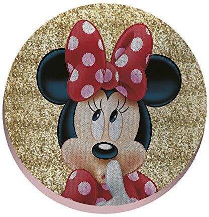 Disney Minnie Paillette Cuscino, Poliestere, Rosa, 36 x 36 cm