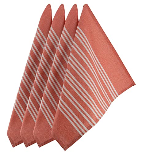 SIDORENKO strofinacci cucina cotone 45x75 cm rosa/bianco a righe Set di asciugamani da cucina di alta qualità in 4 pezzi Asciugapiatti Premium stracci cucina in cotone per asciugare rosa
