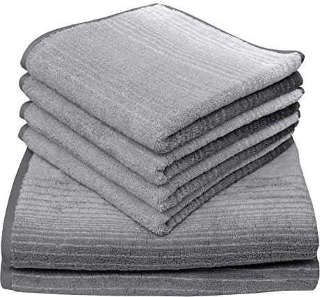 Dyckhoff Asciugamano, 100% Cotone, Grigio, 70 x 140 cm