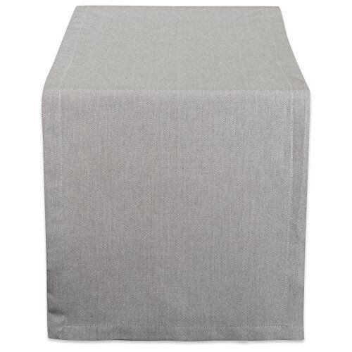 DII 100% Cotone, Lavabile in Lavatrice, Everyday Chambray Kitchen tovaglia per cene, Estate & Outdoor Picnic – 152,4 x 264,2 cm, 8 A 10 Persone, Chambray Aqua, Chambray Gray, Table Runner 14x72