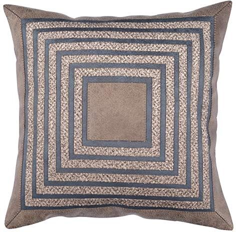 Stanley Copricuscino Realizzato a Mano, Cuscino Decorativo, in Velluto, Tagliato al Laser, per casa, Divano, 45 x 45 cm, Colore Blu, Visone/Navy, (W) x 18 (H) Inches (Standard Cushion Size)