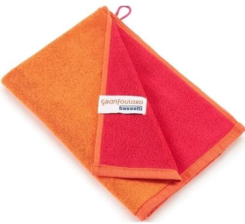 Bassetti New Shades  Asciugamano ospite, 100% cotone, 40 x 60 cm, colore: Mandarino