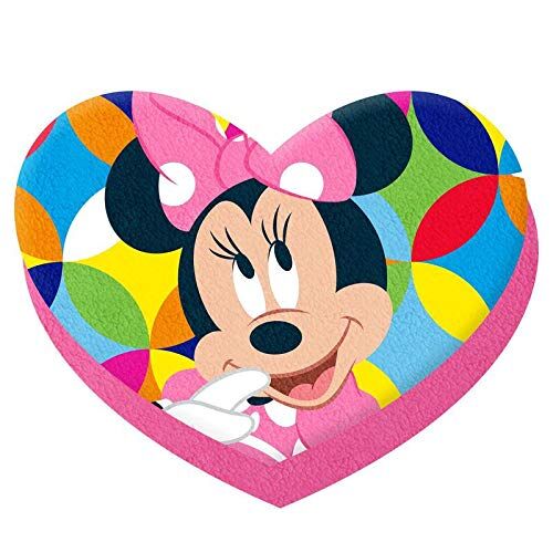 Disney Minnie Mouse Cuscino Jumbo Cuore 75 cm Minnie Mouse, Multicolore, Unico