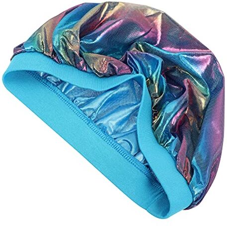 FRCOLOR Tappo Bidet Bagno Olografico Sonno Morbido Regolabili Casa Ampio Turbante Poliestere E Berretto Notte Chemio Sleeping Caps Cappello Riflettente Cofani Lucidi Copertura Spa