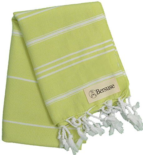 Bersuse 100% Cotone Anatolia Asciugamano Viso-Mani Turco, Verde Pistacchio