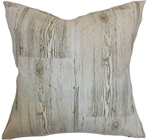 The Pillow Collection Kratie-Copricuscino con Motivo Grafico, Cotone, Grigio, 3305 x 3305 x 1153 cm