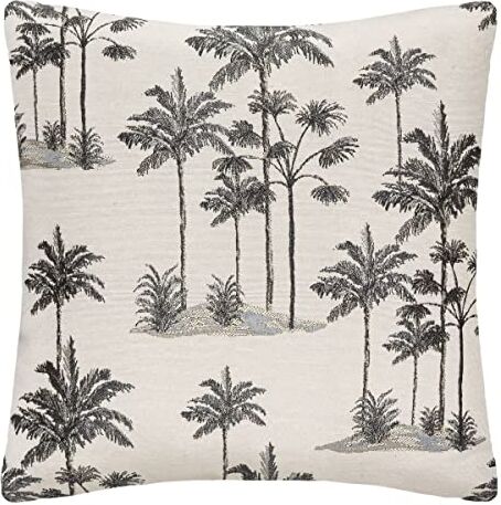 ATMOSPHERA CREATEUR D'INTERIEUR Copricuscino palm bianco e nero 40x40cm