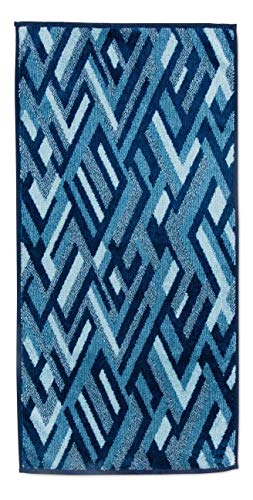Möve Modernism Telo doccia Rhomben allover 80 x 150 cm, 100% cotone, colore: Blu scuro