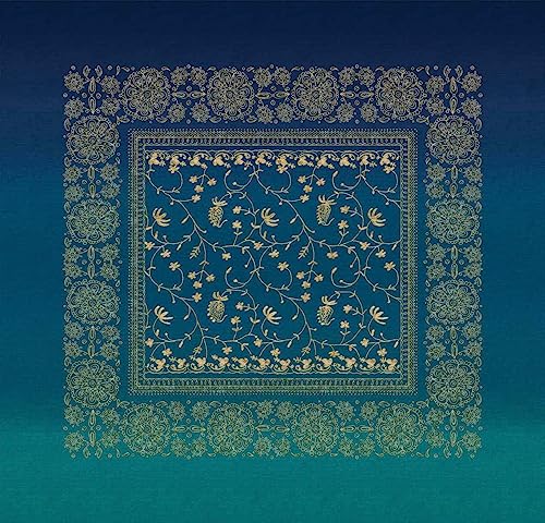 Bassetti Brenta Tovaglia 100% Cotone Tessuto Panama Colore Blu B1 Dimensioni: 170 x 170 cm